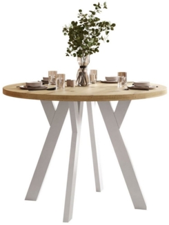 Lookway Esstisch VOLTA LOFT Runder ausziehbarer Tisch (1x Tisch), Durchmesser: Ø 100 cm