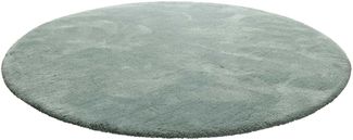 Homie Living Teppich Pisa, rund, Höhe: 25 mm, Hochflor, Microfaser, uni, weich, Shaggy, Wohnzimmer, Schlafzimmer