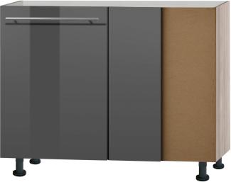 OPTIFIT Eckunterschrank Bern 100 cm breit, mit 1 Tür mit höhenverstellbaren Füßen, mit Metallgriff