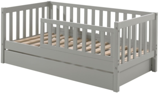 Juniorbett Karie 148x76x60 Kinderbett Massivholz+MDF Grau