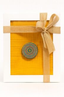 Plaid Set Musselin Plaid mit eingenähtem Saum und einer Kerze, Sandiik, Made in Stuttgart