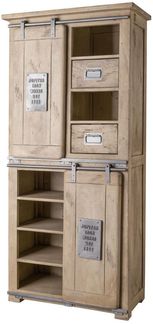 Schrank Mango 80x45x175 whitewash lackiert RAILWAY #317