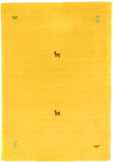 Morgenland Gabbeh Teppich - Softy - Agra - rechteckig - 90 x 60 - Gelb