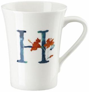 Hutschenreuther Flower Alphabet Becher mit Henkel - H, Bone China, Hibiscus, 400 ml, 02048-727387-15505