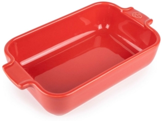 PEUGEOT Auflaufform APPOLIA Keramik 22cm Rechteckig Rot Ofen Spülmasch, Keramik, Keramik