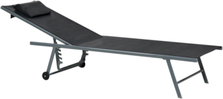 Gartenliege 2er Set SORONI Metall Schwarz