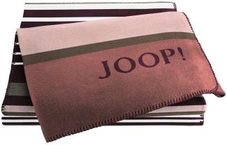 JOOP Wohndecke Micro Lines | 150x200 cm | bordeaux-rose