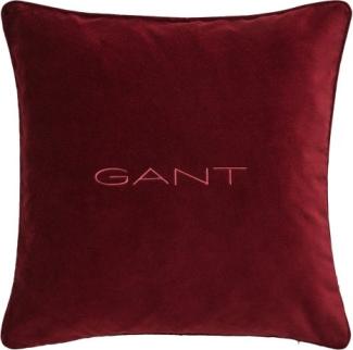 Gant Home Kissenhülle Velvet Cushion Samt Plumped Red (50x50 cm) 853102601-604-50x50