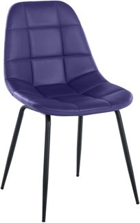 CLP Stuhl Tom mit Metallgestell und hochwertiger Polsterung,lila Kunstleder
