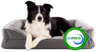 Lumaland Hundebett In-& Outdoor M 90x65x18cm grau vakuumiert