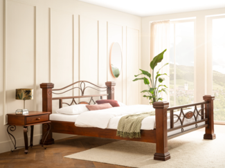 Bett Byzanz 140x200 braun