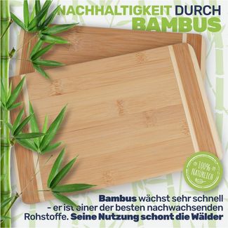 Bambus Frühstücksbrettchen Schneidebretter Set 2