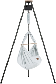 Federwiege mit Tipi und Motor Bio AirGrey Kunstfaser Anthrazit Motor Anthrazit