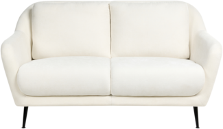 Sofa 2-Sitzer EIBY Chenillegewebe Weiß