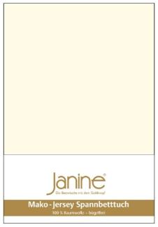 Janine Mako-Jersey Spannbetttuch Spannbettlaken 100% naturreine Baumwolle 90-100cm x 190-200cm 07 natur