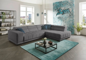 Die PlanBar Ecksofa MP-IN15053 L-Form, wahlweise mit Kopfteilverstellung und manueller Vorziehbank