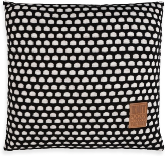 Knit Factory Mila Kissen 50x50 cm Wabe Beige Schwarz