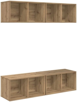 vidaXL Wand TV Schrank 4 pcs Artisan-Eiche 37 x 37 x 72 cm 3393533