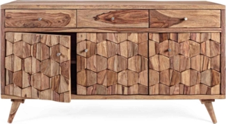 Sideboard Kant aus Sheeshamholz, 132 cm