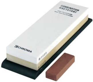 Chroma Schleifstein Körnung 3000/8000 mit Toishi 18,3x6,1x3,2 cm