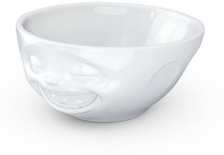 FIFTYEIGHT PRODUCTS Müslischale Schale Lachend weiß - 350 ml, (1-tlg)