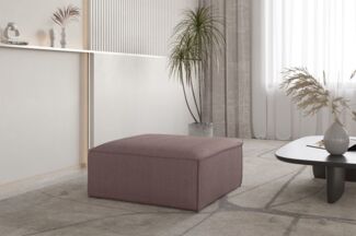 Polsterhocker Designerhocker CELES PREMIUM 85x85 cm in Stoff Scala Lavendel