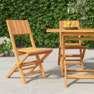 vidaXL Gartenstühle 2 Stk. Klappbar 47x61x90 cm Massivholz Teak 362759