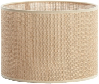 Light & Living Lampenschirm SENDAI, Stoff, Beige, Ø 25 cm, Metallhalterung