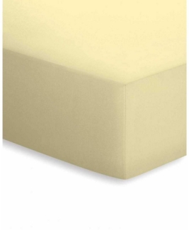 Schlafgut Spannbetttuch, Baumwolle, kamille, 150x220 cm