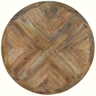 baario Esstisch Tischplatte CHATEAU 100cm, rustikal rund Esstisch massiv edles Mangoholz