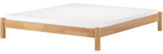 Doppelbett Futonbett ohne Kopfteil 200x200 Buche Massivholz V-60. 84-20 inkl. Rollrost und Matratze