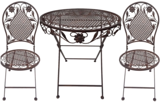 Eisen Bistro Set Antik Design Braun
