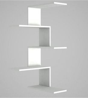 ibonto WANDREGAL 51,5 x 109 x 22 cm weiß platzsparend Regal (H 109 x T 22 x B 51.5 cm)