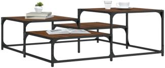 vidaXL Couchtisch Braun Eichen-Optik 107x107x40 cm Holzwerkstoff 837756