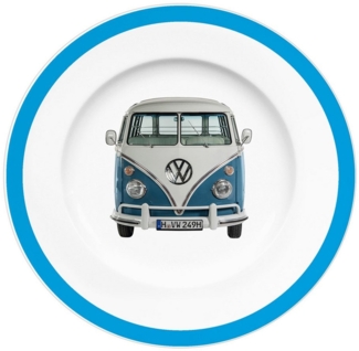 Geda Labels GmbH Frühstücksteller VW Classic blau 20,3cm, (1 St), Weiß, 20,5 cm, spülmaschinengeeignet