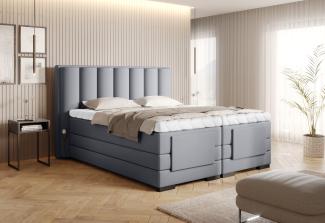 Veros 180x200, Boxspring Bett, Grau