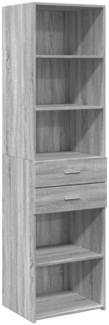 vidaXL Highboard Grau Sonoma 50x42,5x185 cm Holzwerkstoff 3281460