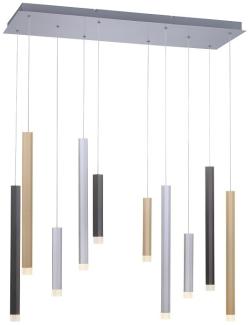 Paul Neuhaus 2528-95 PURE-GEMIN LED-XMO Pendelleuchte aluminium 10-flammig