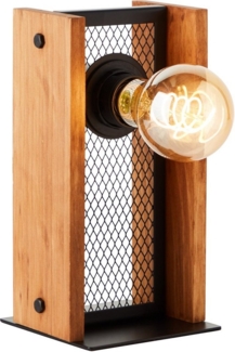 Brilliant Leuchten No. 93121-76 Tischleuchte Calandra E27 schwarz holzfarbend