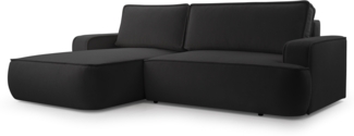 AX LIVING Ablia Sofa L Form mit Schlaffunktion Schwarzes 267 cm L