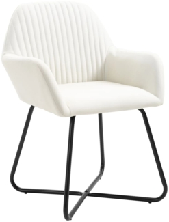 vidaXL Esszimmerstühle 4 Stk. Creme Stoff [277098]