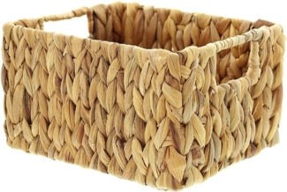 Korb aus Wasserhyazinthe, 22x19x13 cm, Dekokorb, Obstkorb