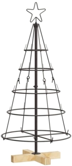 vidaXL Weihnachtsdeko mit Ständer Schwarz 90 cm Stahl 42019158