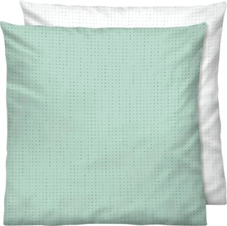 biberna 0636047 Mako-Satin Bettwäsche PUNKTE - MIX & MATCH, mint, 1x 40x40 cm