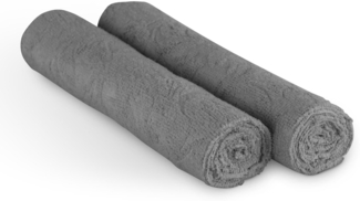 Premium Mikrofasertuch 220g/m² - Hoch-Tief Struktur - 65x45 cm ( Anthrazit / 2er Pack ) Reinigungstücher Geschirrtücher - super saugfähige Küchentücher