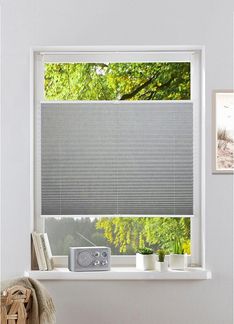 OTTO home Plissee WILLA, Lichtschutz, ohne Bohren, verspannt, Klemmfix, NEUHEIT in Leinenoptik