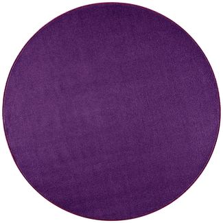 Kurzflor Teppich Nasty, rund - violett - 133 cm Durchmesser