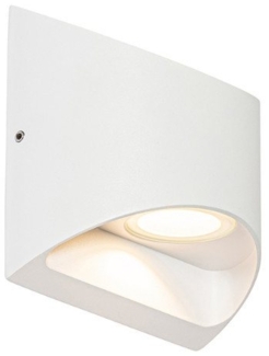 Qazqa Außen-Wandleuchte Mal, LED fest integriert, (nicht austauschbare) LED, Weiß, Modern, Aluminium, 2-flammig