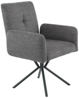 Armlehnenstuhl LIV'IN BAREA S, Mikrofaser, Polyester, Anthrazit, 63 x 91 x 67 cm