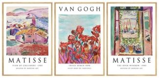 Wallity Leinwandbild Painting: 100% MDF (Thickness: 3 mm), 50 x 35 cm (3 Pieces) E1973, (3 St)